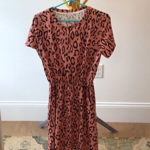 Pink Leopard Print Dress